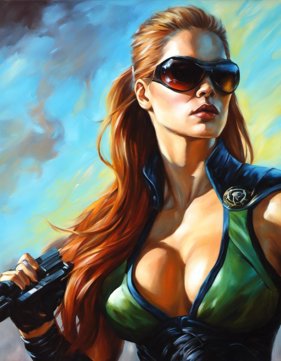 Cassie Cage in Fantasy Acrylic Martial Arts Style