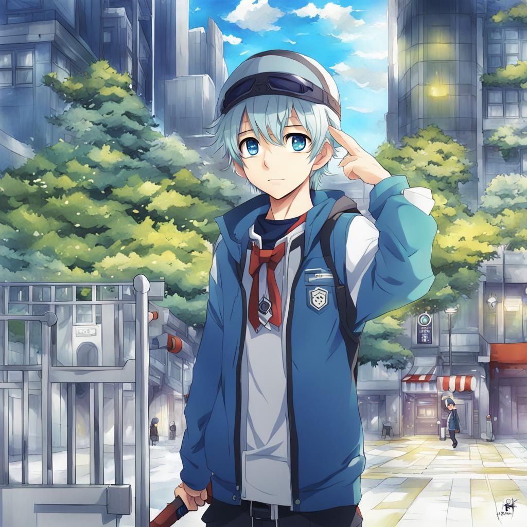 Anime Character in Manga Key Visual Style