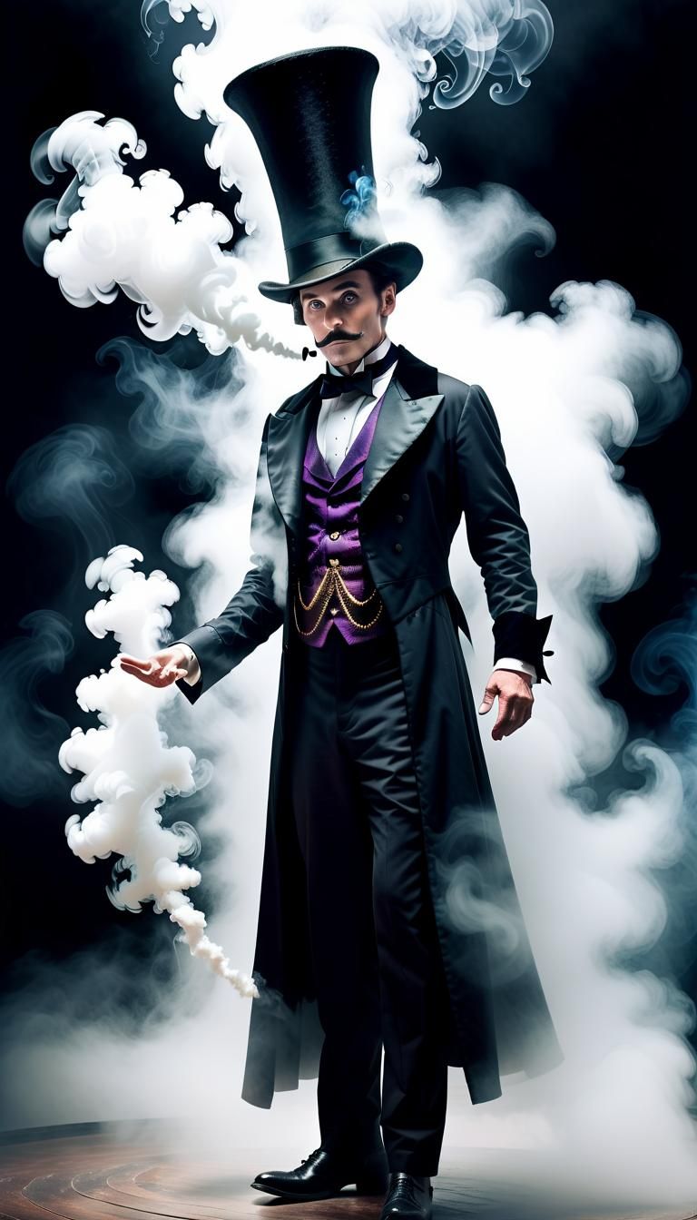 Magician Emerges from Giant Top Hat