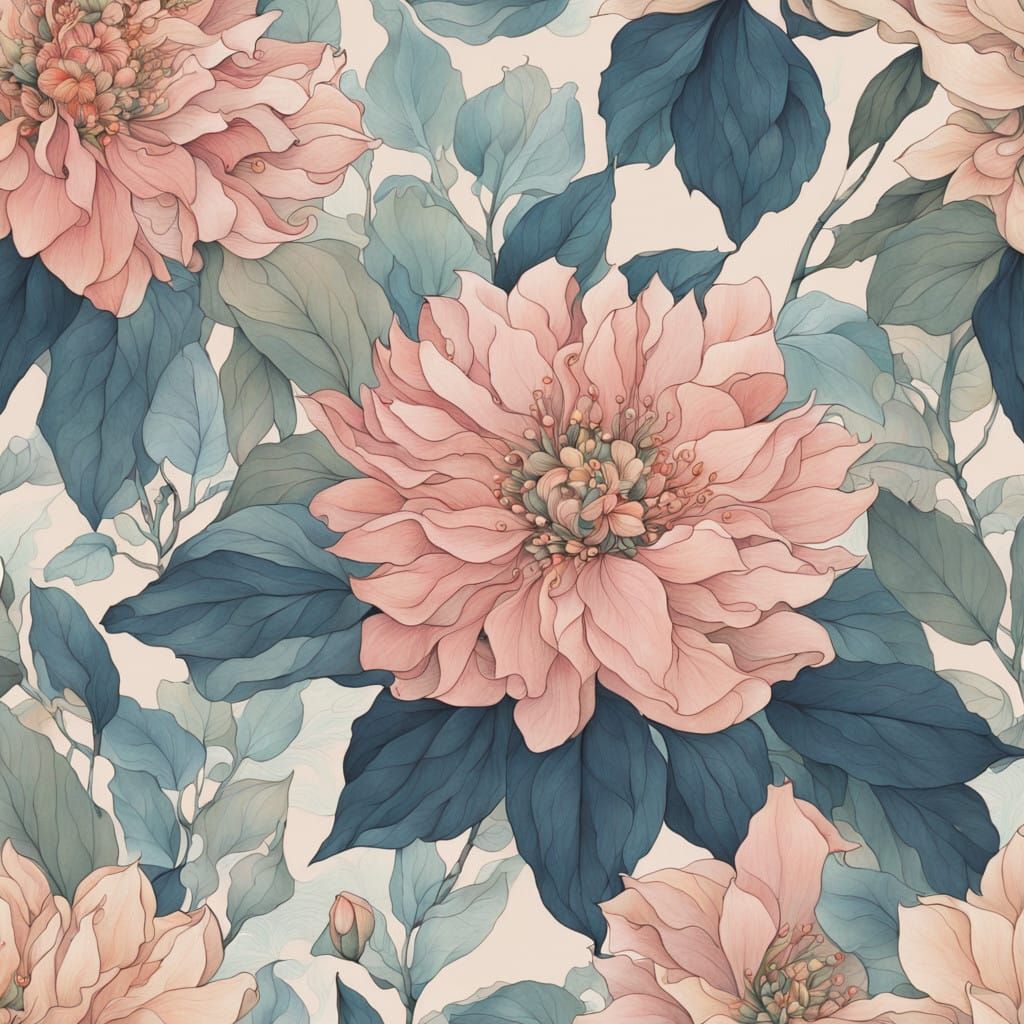 Dreamy Floral Wonderland in Whimsical Style