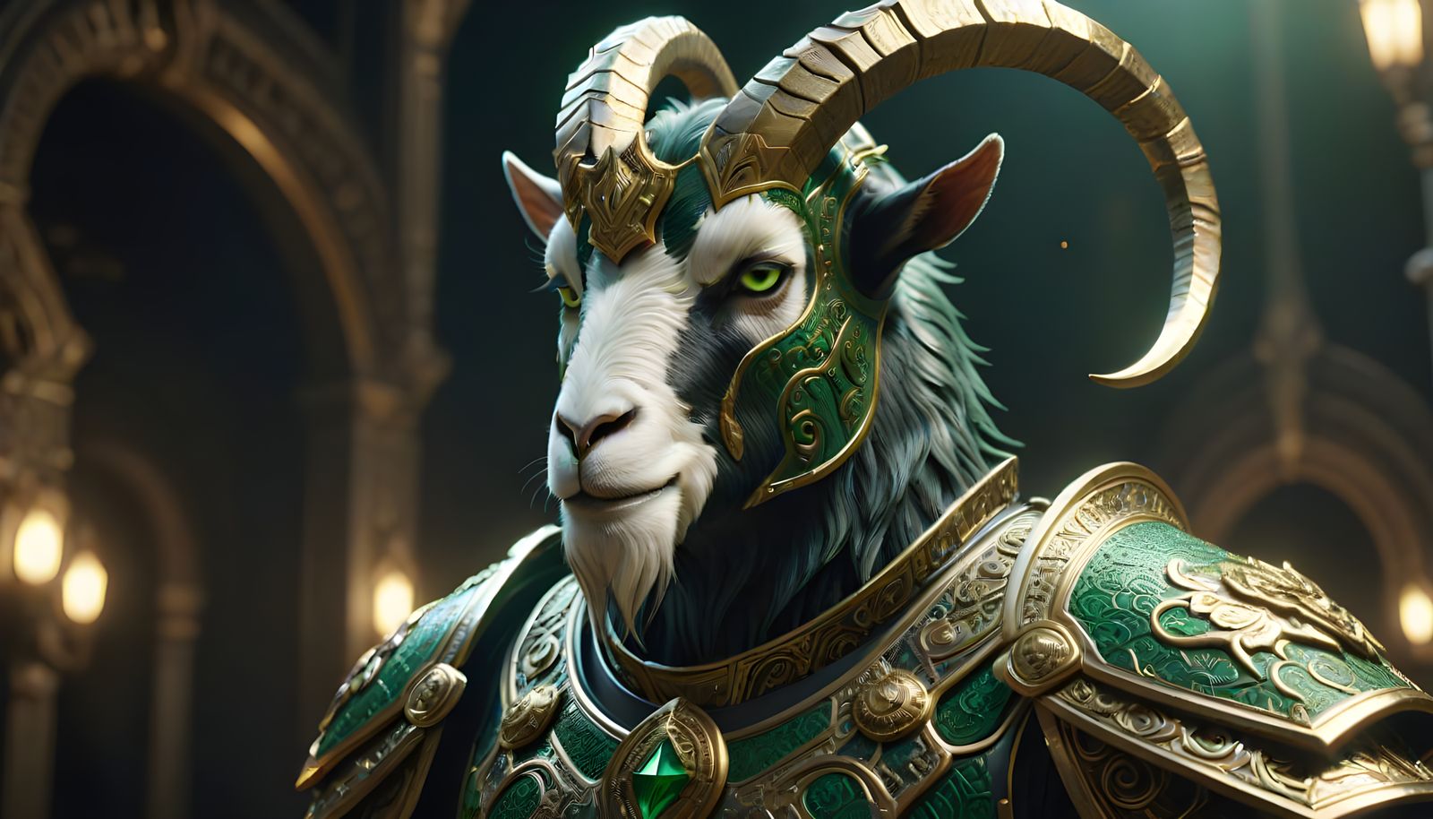 Anthropomorphic goat lord