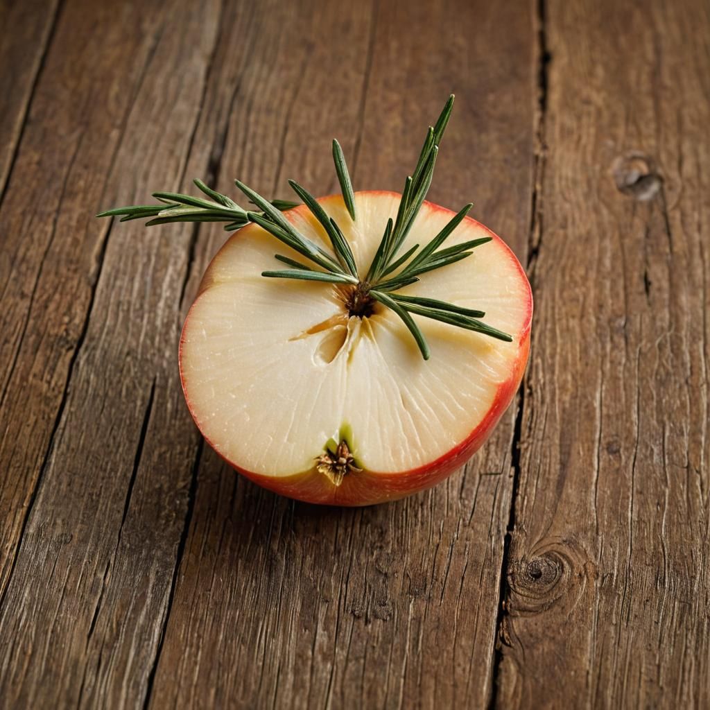 Edam Cheese Apple Still Life in Dutch Master Style