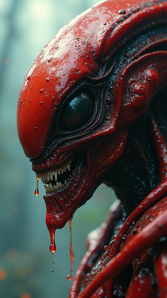 Hyperrealistic Alien Concept Art in Vibrant Colors