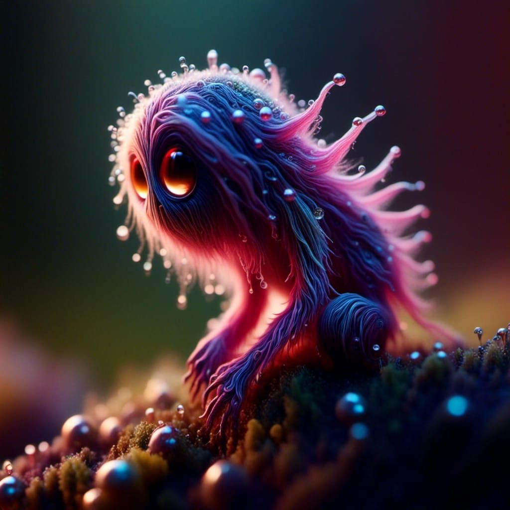 Macro Fairy on Mushroom with KaleidoFuzz Effect