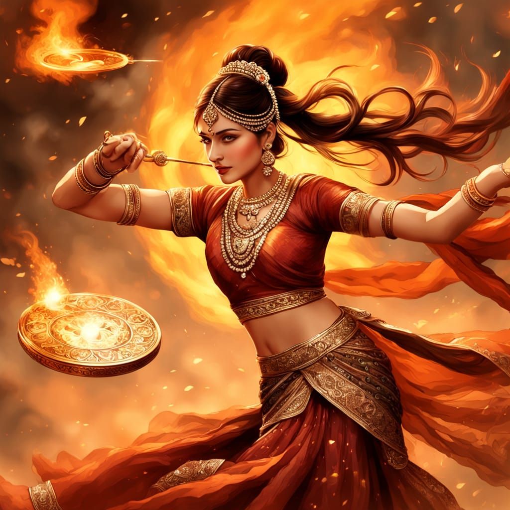 Searing Goddess of Fire and Flame in Indian Vibe
