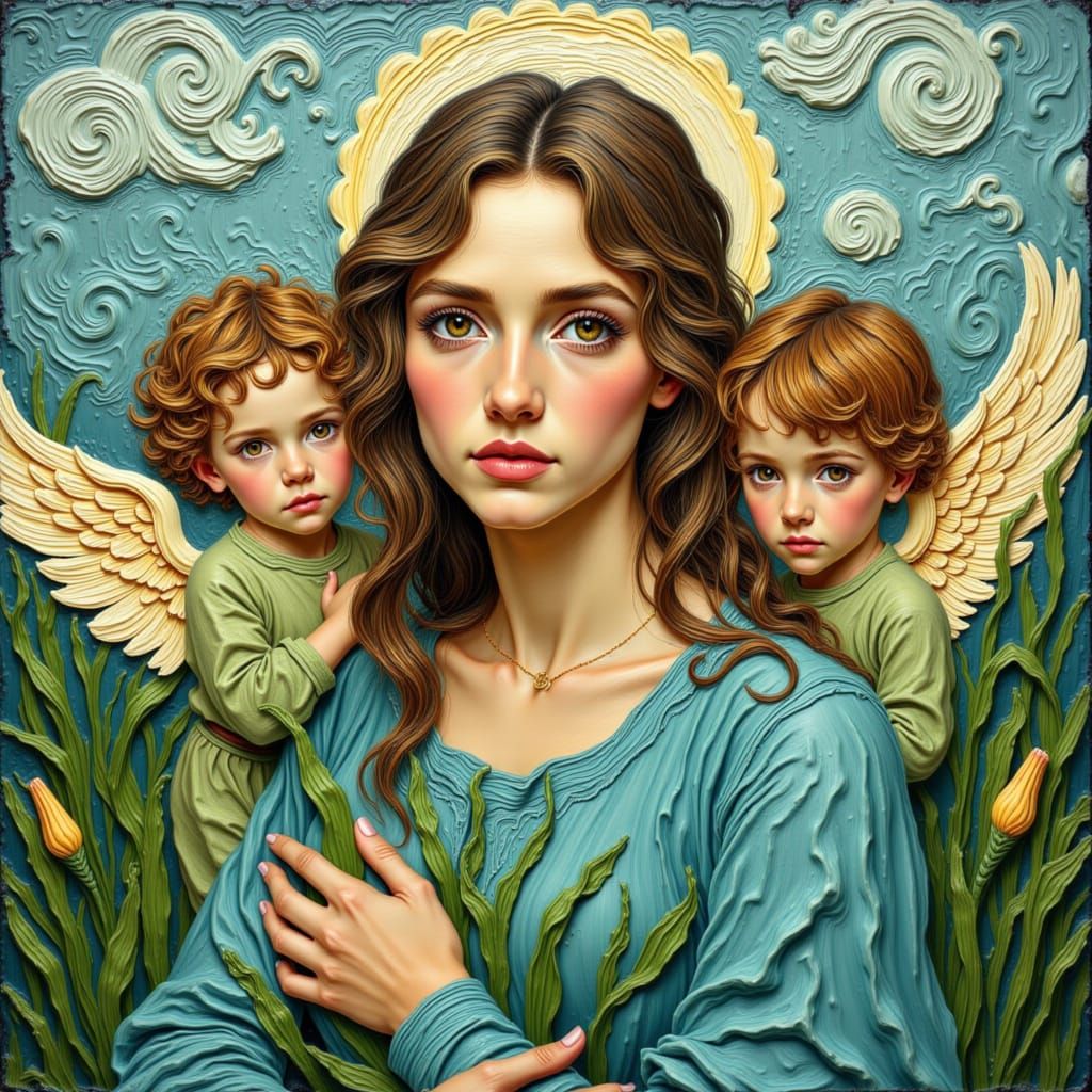 Our Lady in Art Nouveau Style