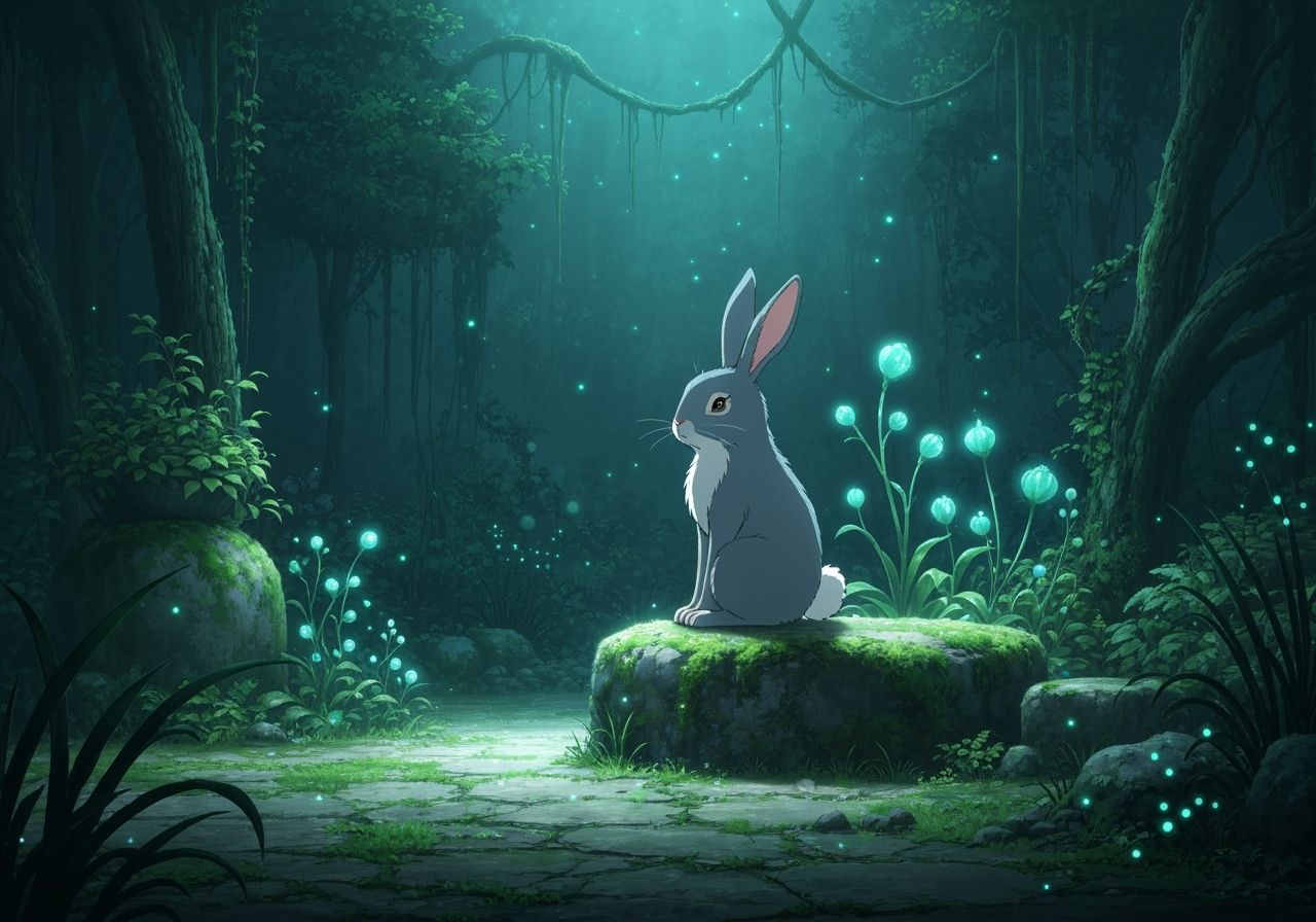 Twilight Rabbit in Mystical Anime Garden