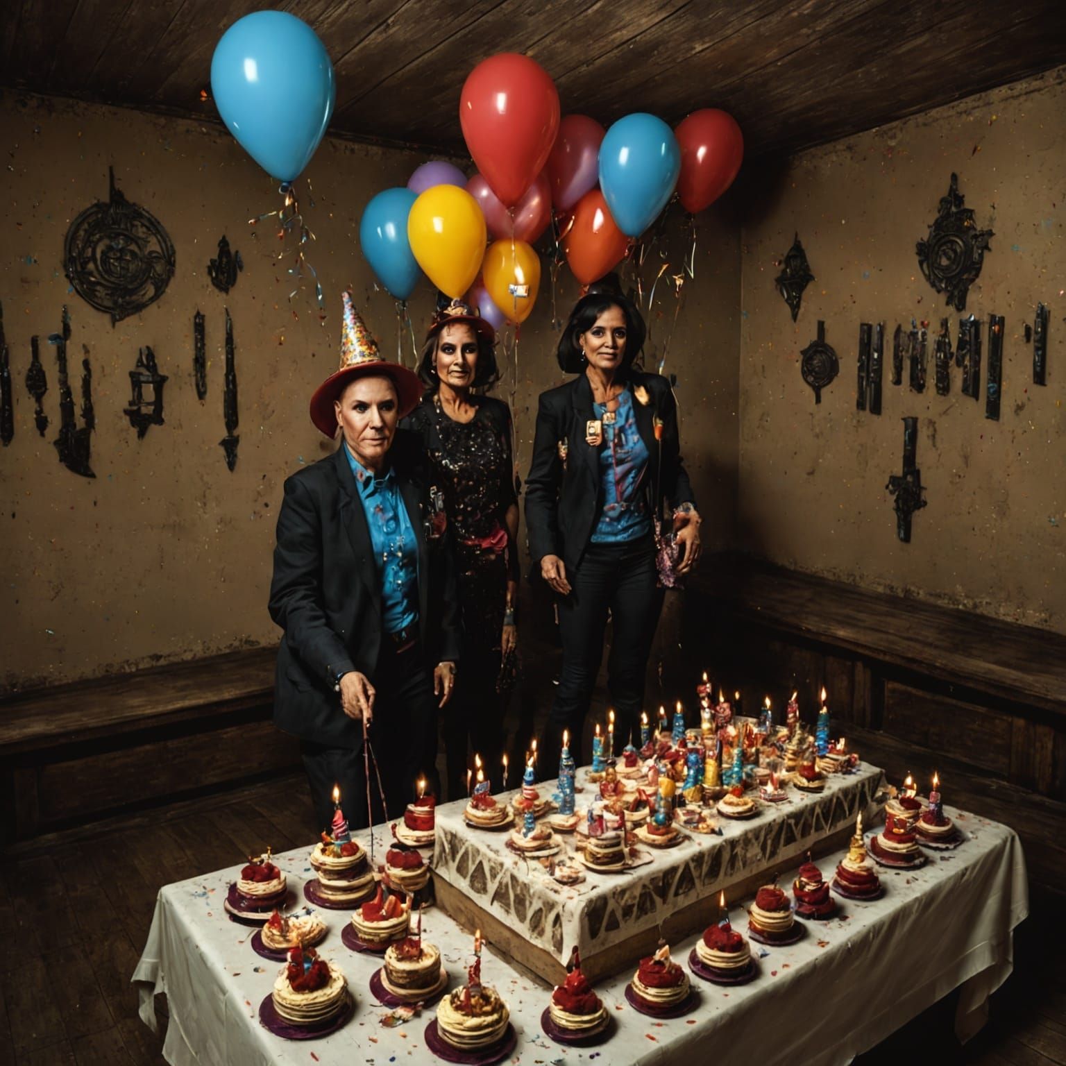 Astronaut Near Black Hole in Cosmic Nebula