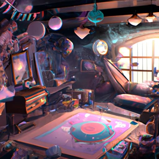 Detailed Lofi Room in Digital Matte Painting Style