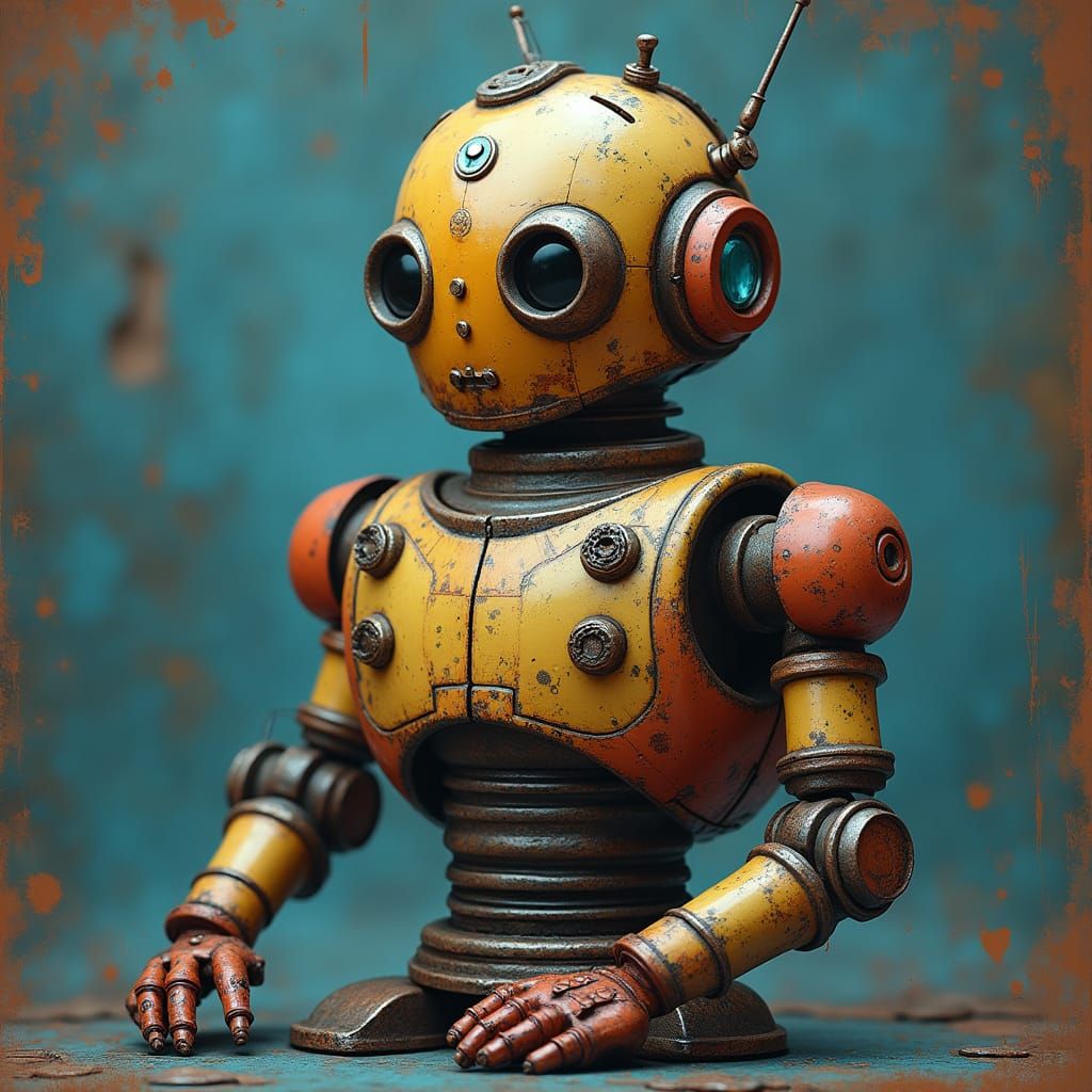 Retro-Futuristic Toy Robot Matte Painting