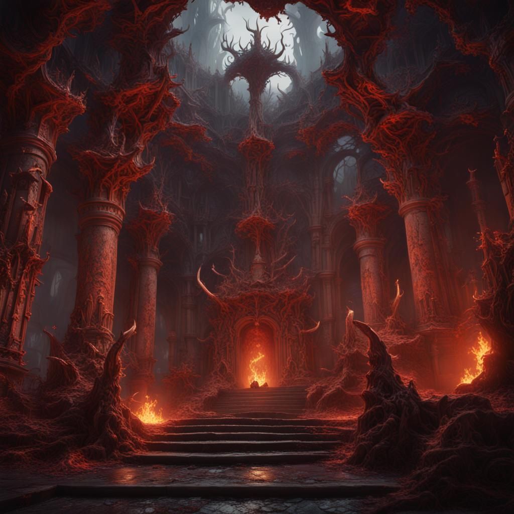 Detailed Alien Figure in a Matte Painting Style