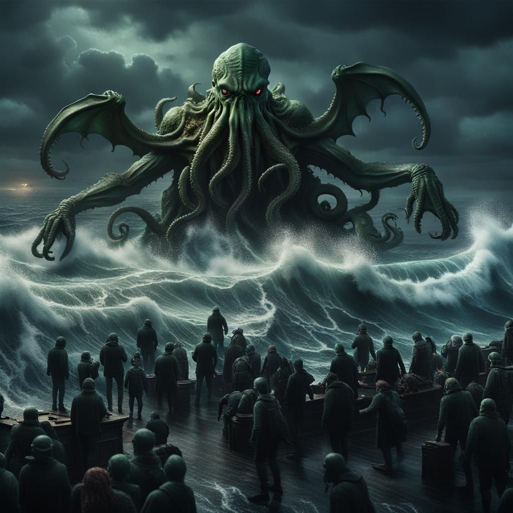 Cthulhu's Reign of Terror: Hyperrealistic Sea Monster