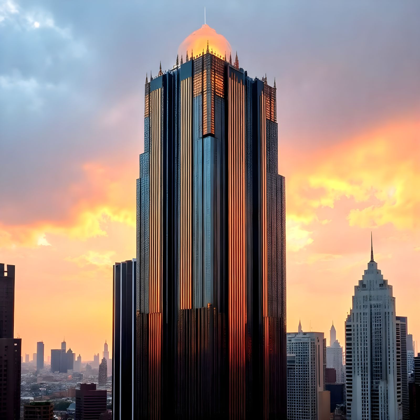 Chicago NBC Tower in Modern Architectural Style