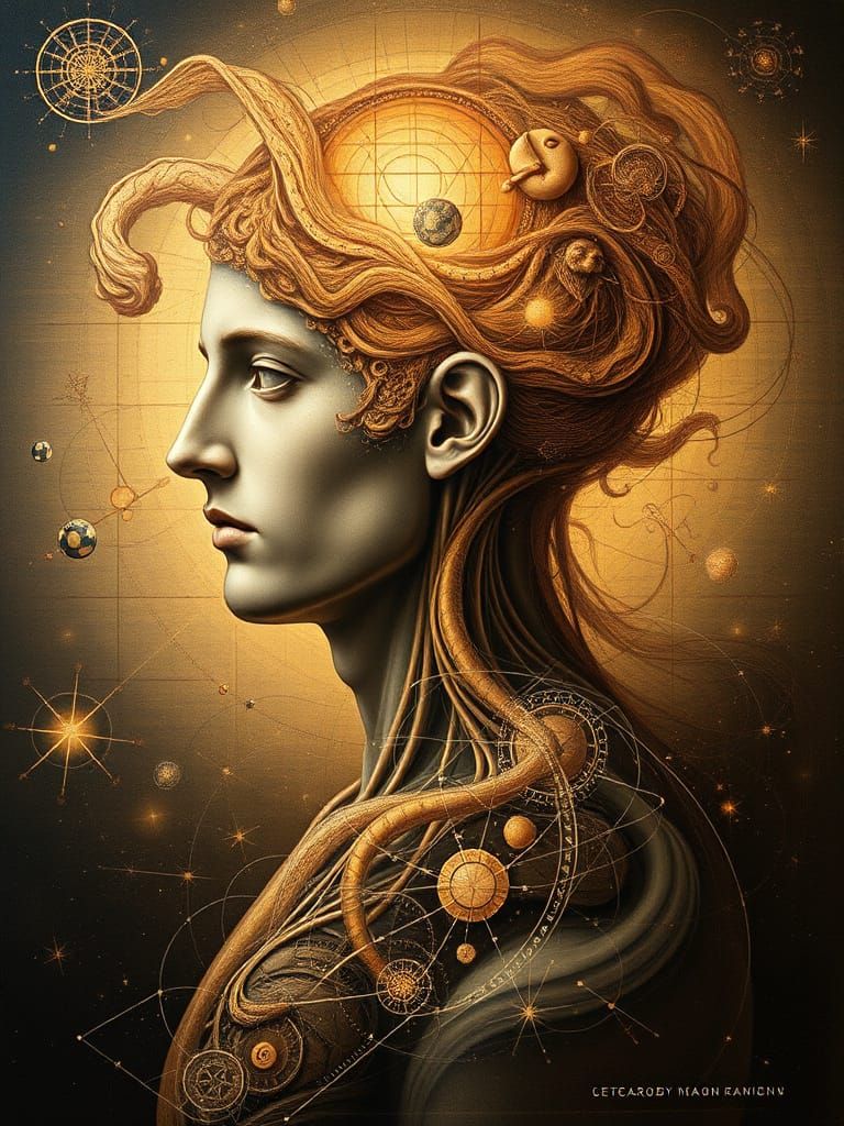 Human Consciousness as Da Vinci-Inspired Art