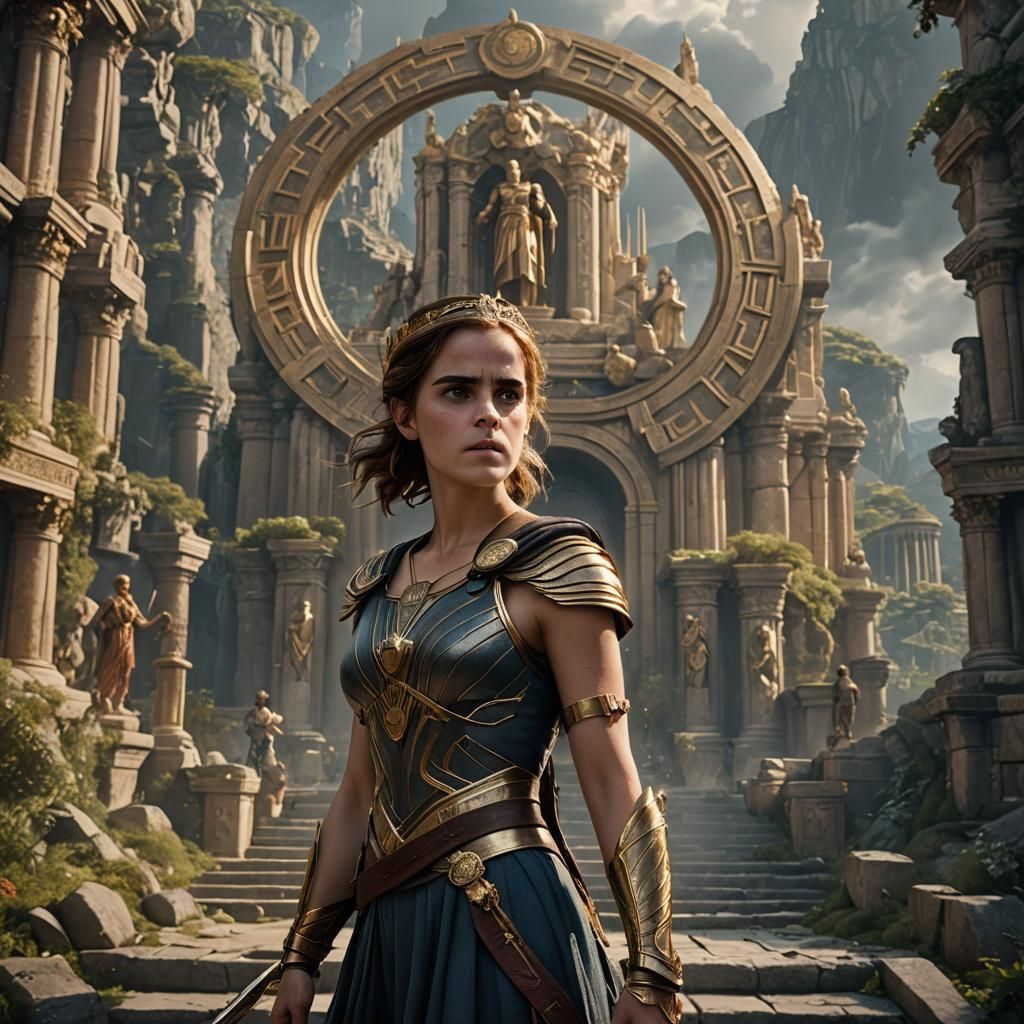 Athena on Olympus: Detailed Matte Painting