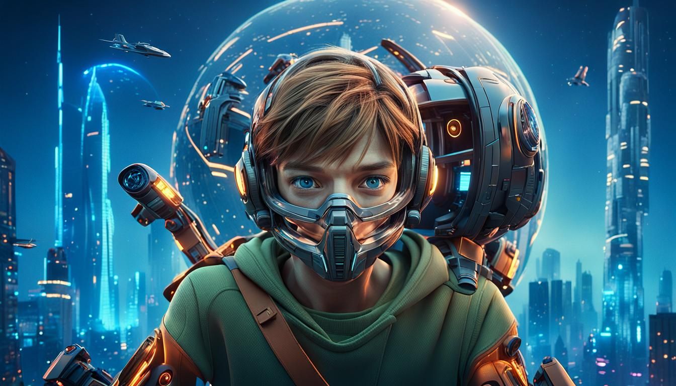 Link 2090.  Legend of zelda gone high tech.