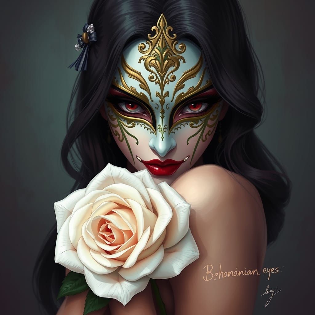 Digital art illustration || The mask of illusion