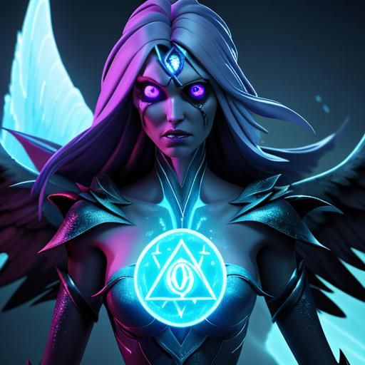 Battle-Scarred Sorceress with Glowing Rune in 8K