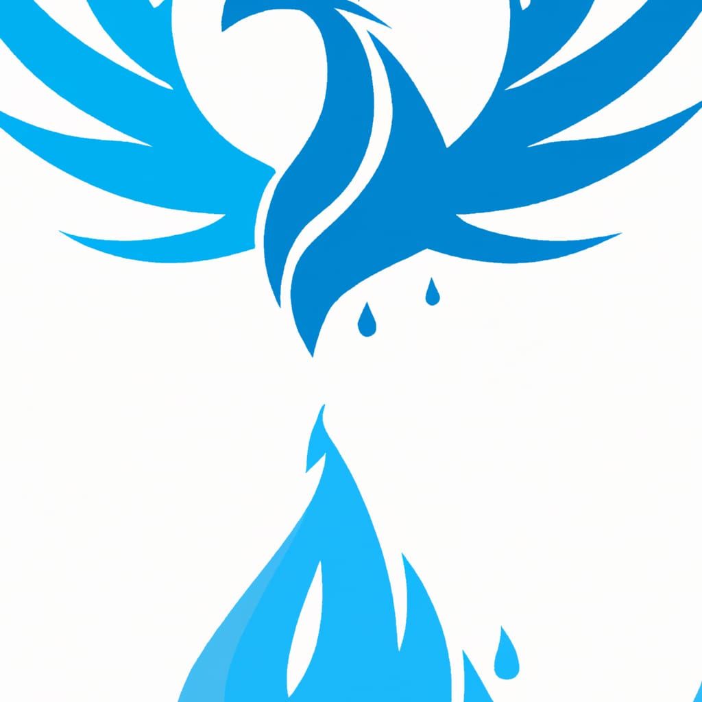 Elegant Water Phoenix Business Logo Design