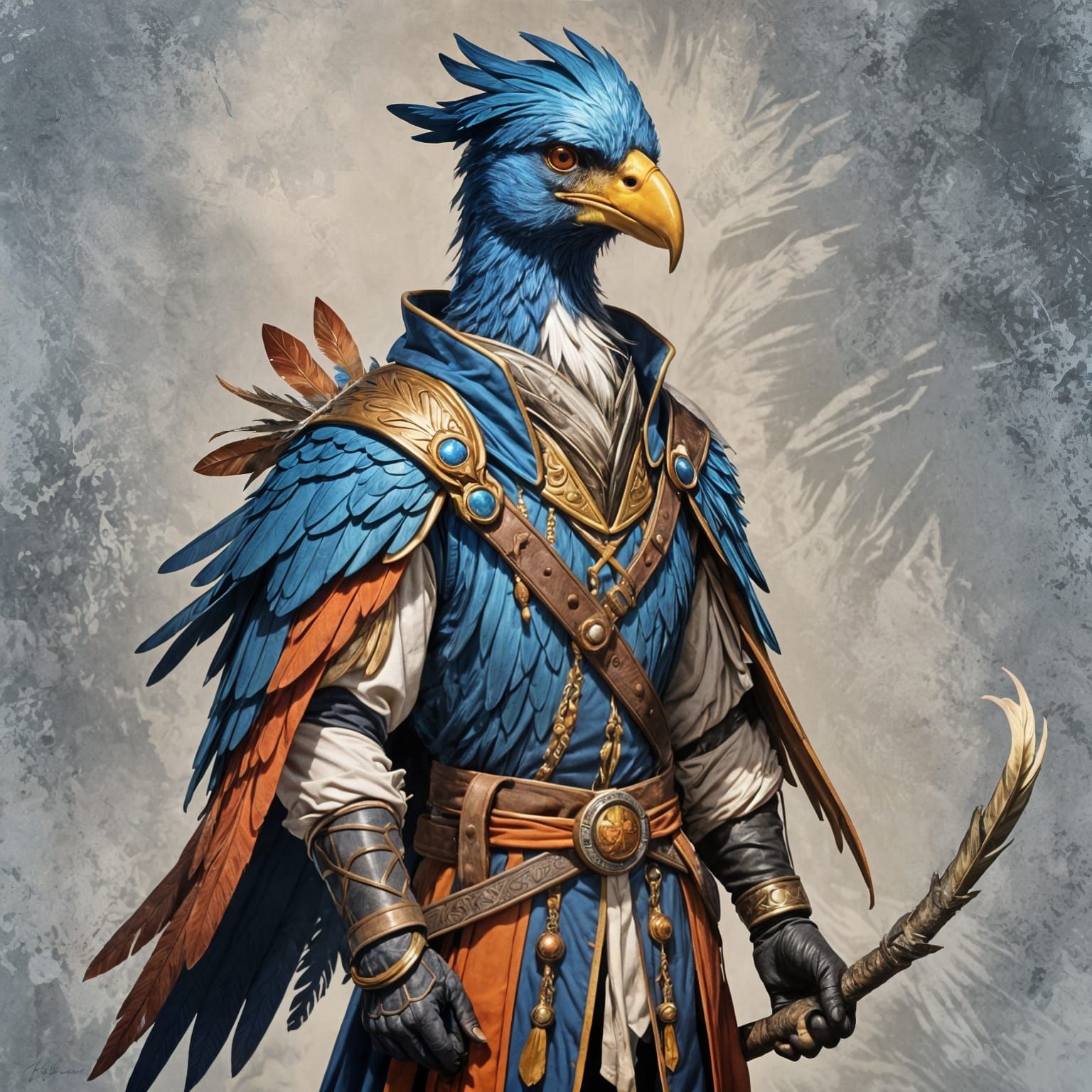 Colorful Aarakocra Mage
