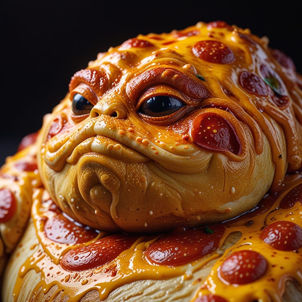 Cheesy Pepperoni Pizza Jabba the Hutt Food Art