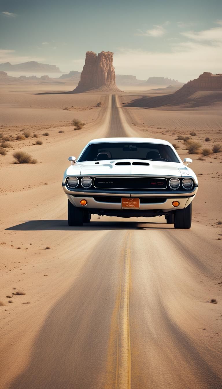 1971 Dodge Challenger Desert Road Matte Painting