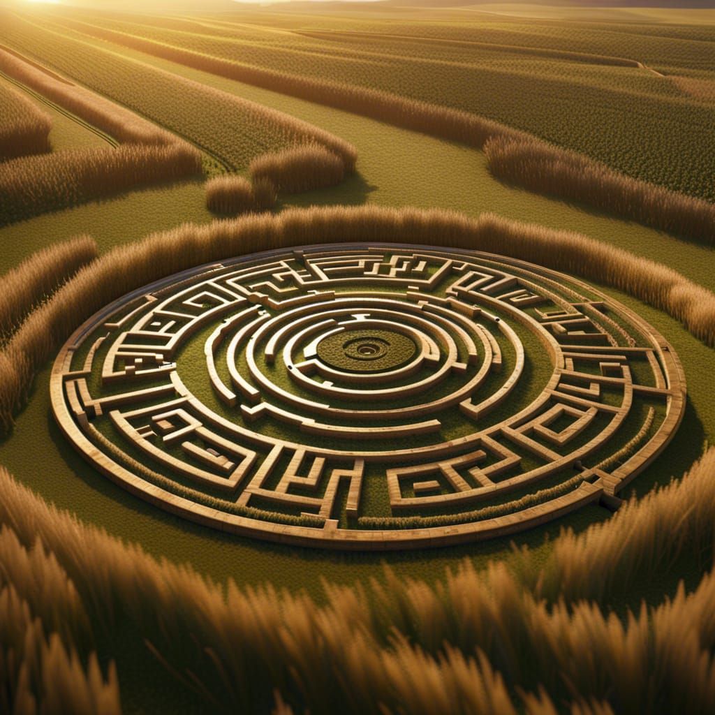 Epic Crop Circle Maze in a Field