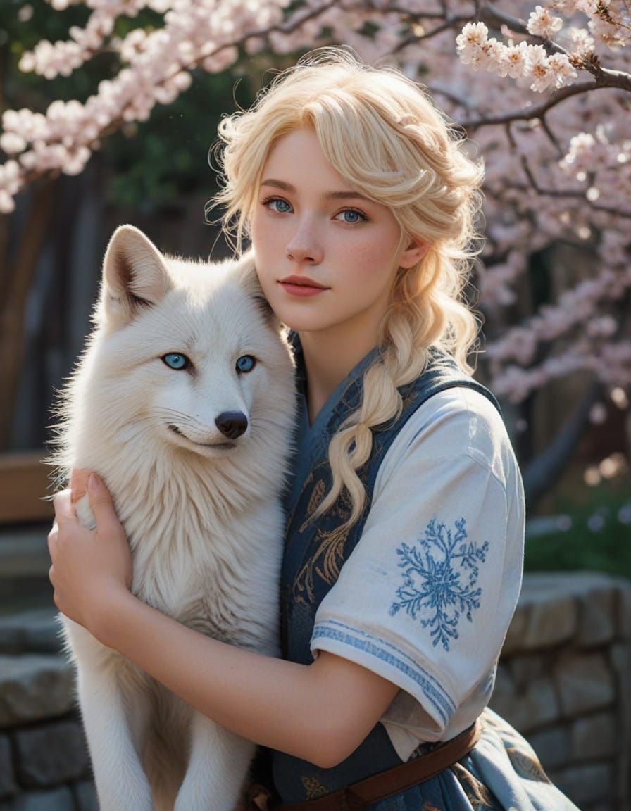 Whimsical Friends in a Dreamy Landscape