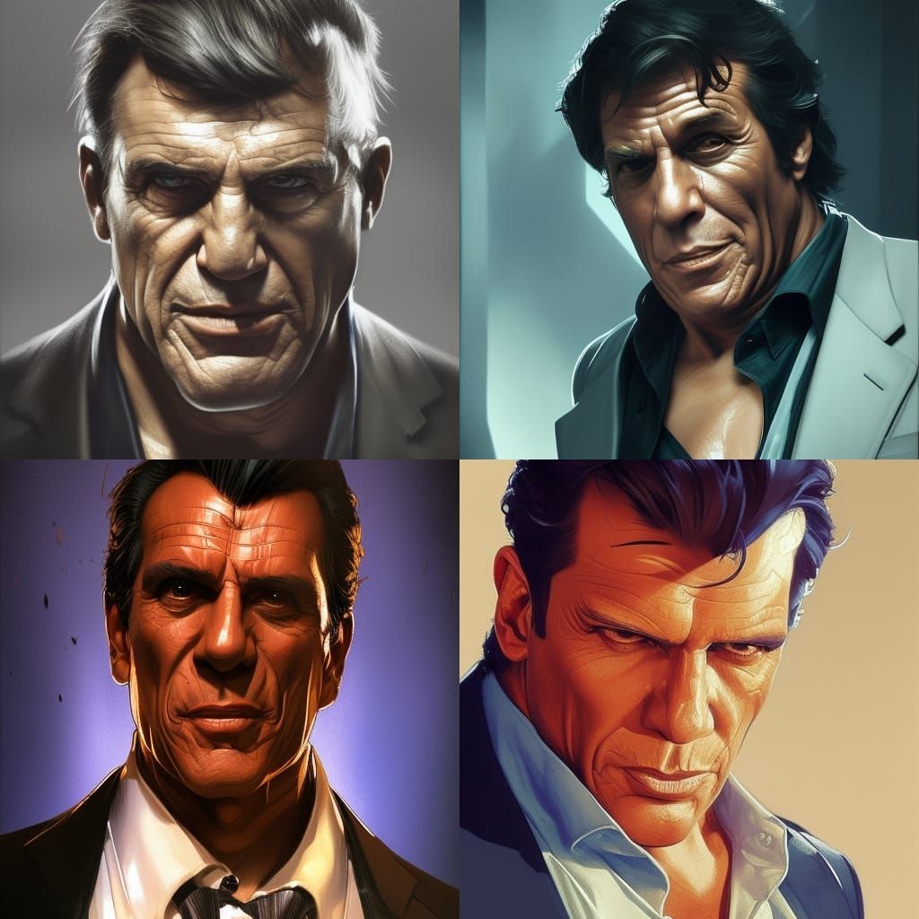 Hyperdetailed Portrait Inspired by Scarface, Trending on Art...
