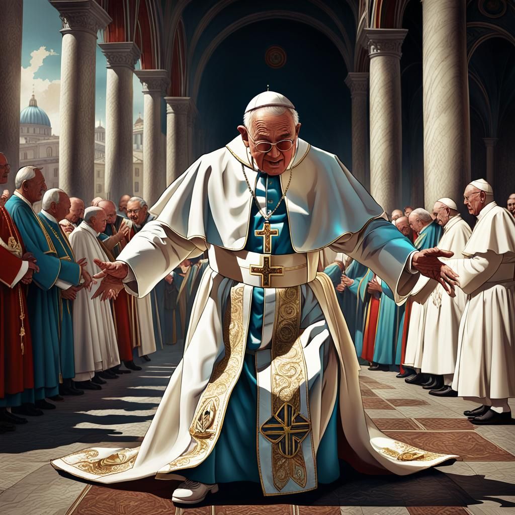 Pope John Paul II Doing the Griddy Dance