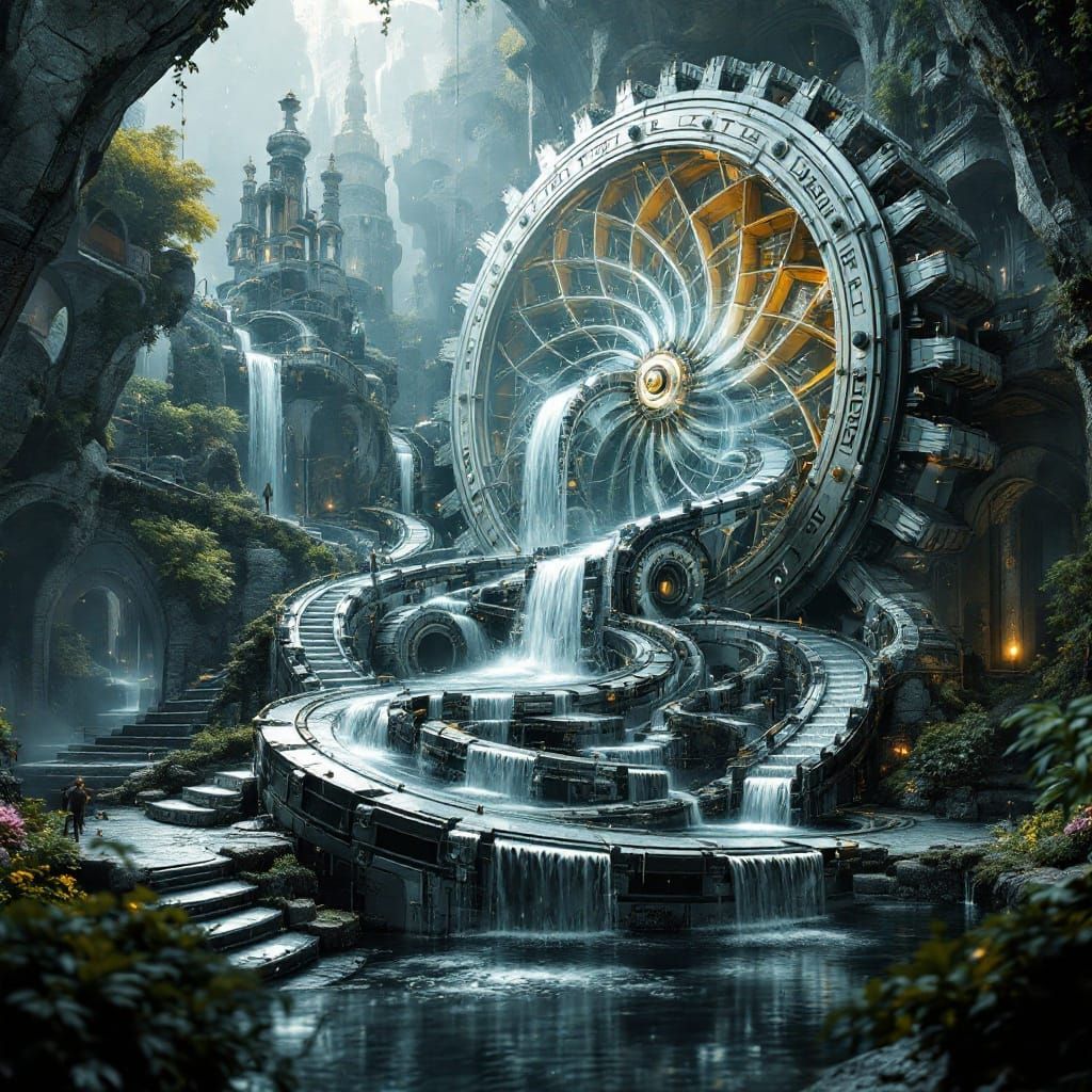 Escher Wheel II: Surreal, Impossible Geometry in Dreamlike L...