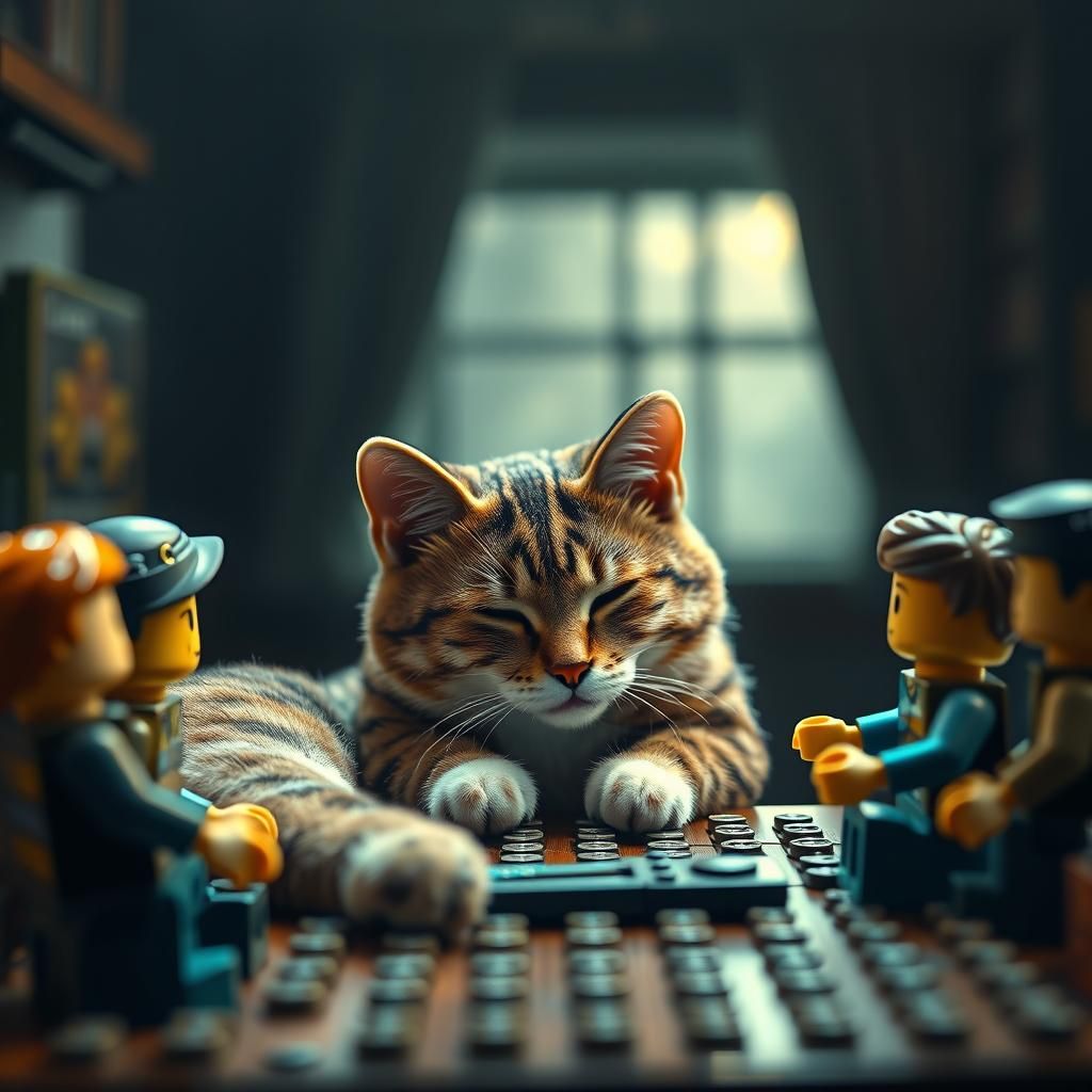 LEGO Cats Meeting, Digital Matte Painting