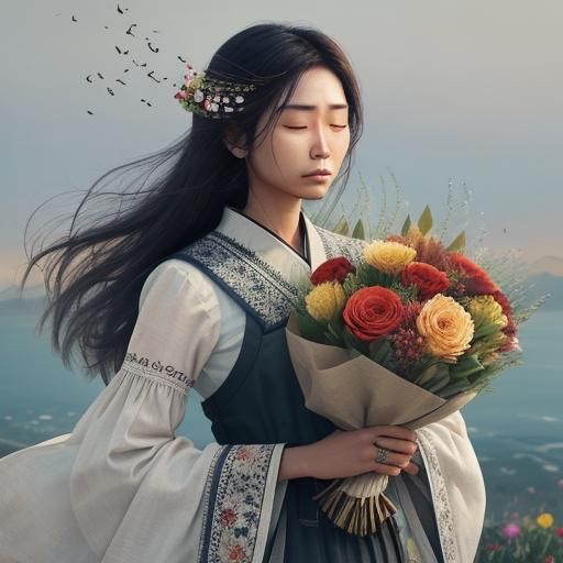 Withered Flowers in the Wind: A Poignant Scene