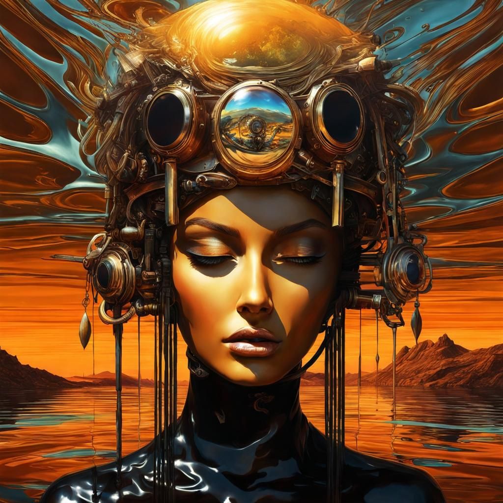 Ominous Muslinpunk Illusion in Iridescent Surrealscape