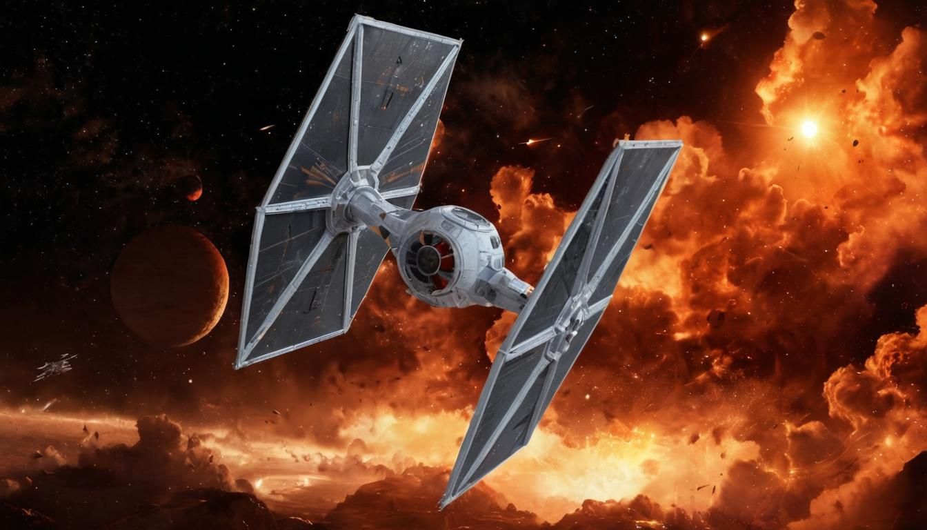 Imperial TIE Fighter in Cosmic Flight