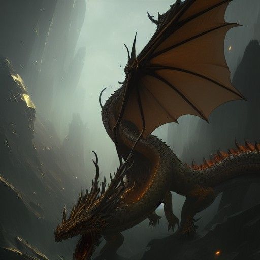 Epic Dragons in Dark Fantasy Style