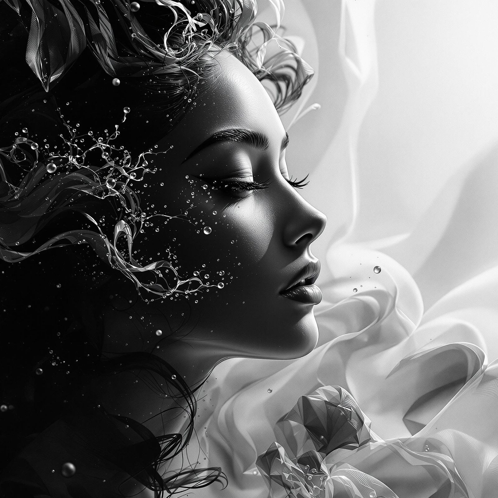 Timeless Monochrome Masterpiece: Elegant Shadows and Contras...