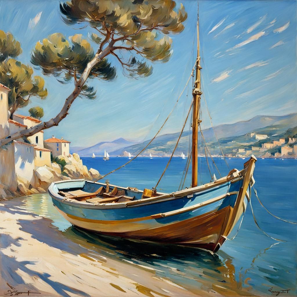 Bateau de pêche traditionnel en Provence