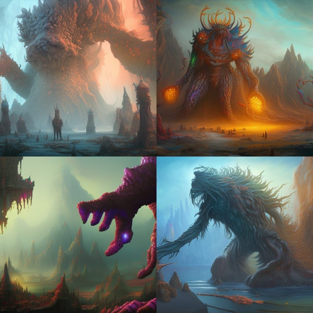 Giant Hand Sanitizer Monster in Detailed Matte Painting