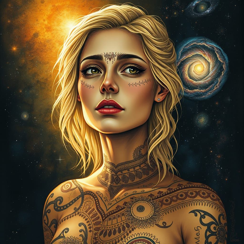 Celestial Goddess Emerges from Mystical Realm