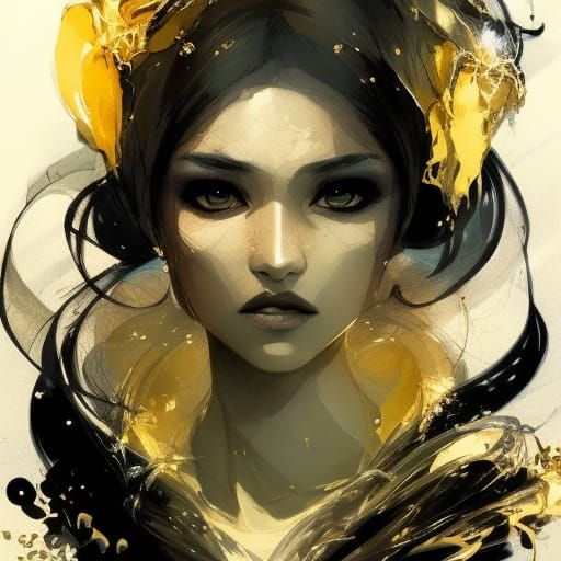 Beautiful Dragon Portrait in Animated Style