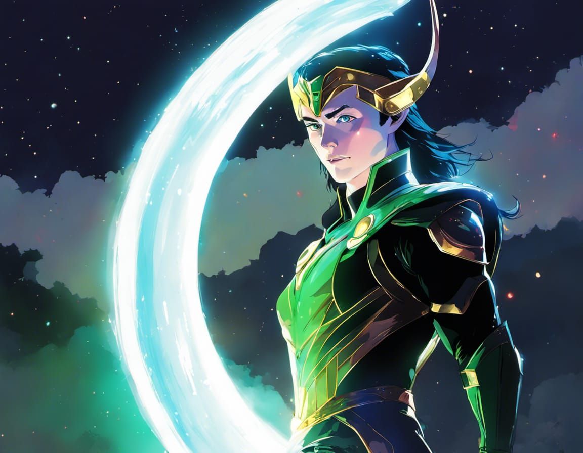 Loki, God of Mischief, Holding a Blue Light