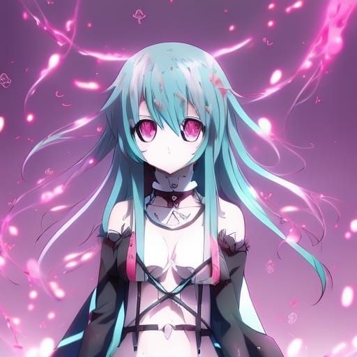 Anime Slime Girl in Manga Key Visual Style