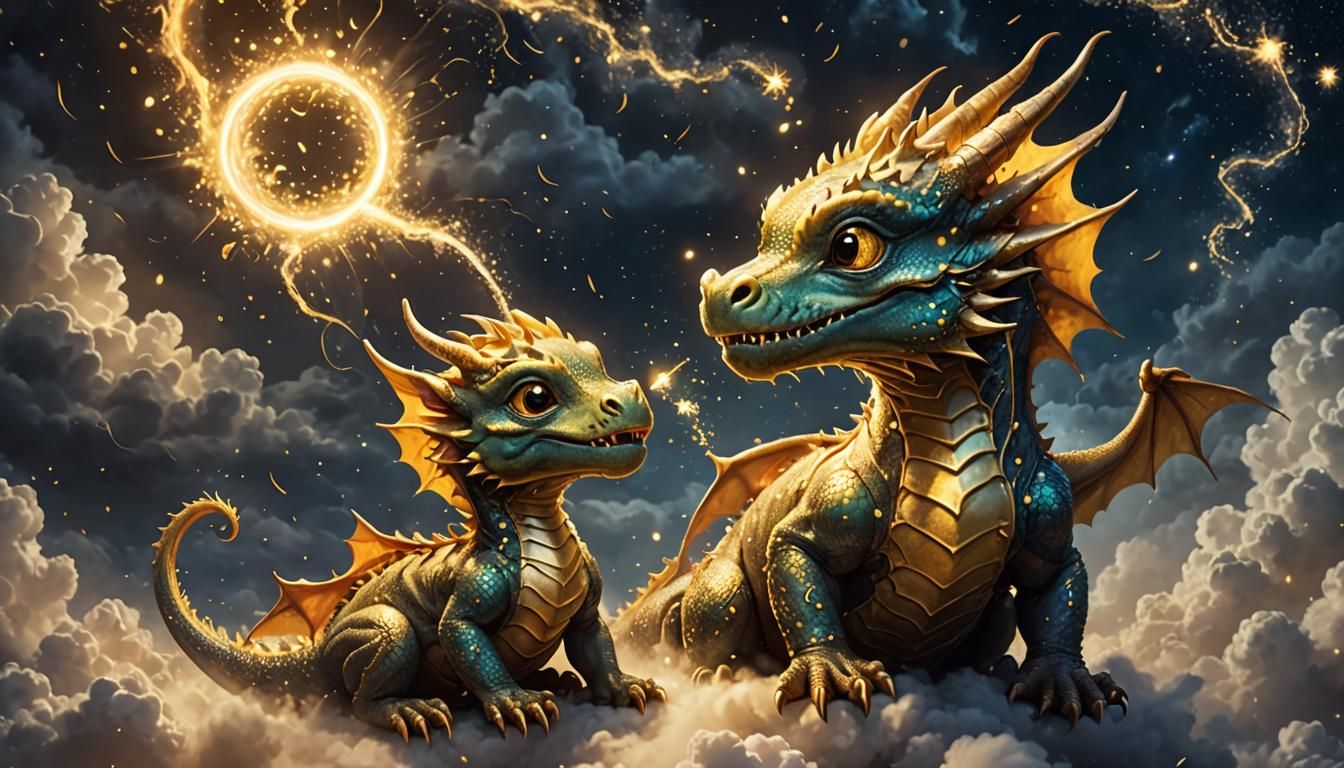 Adorable Baby Dragon's Mother Becomes Golden Dust