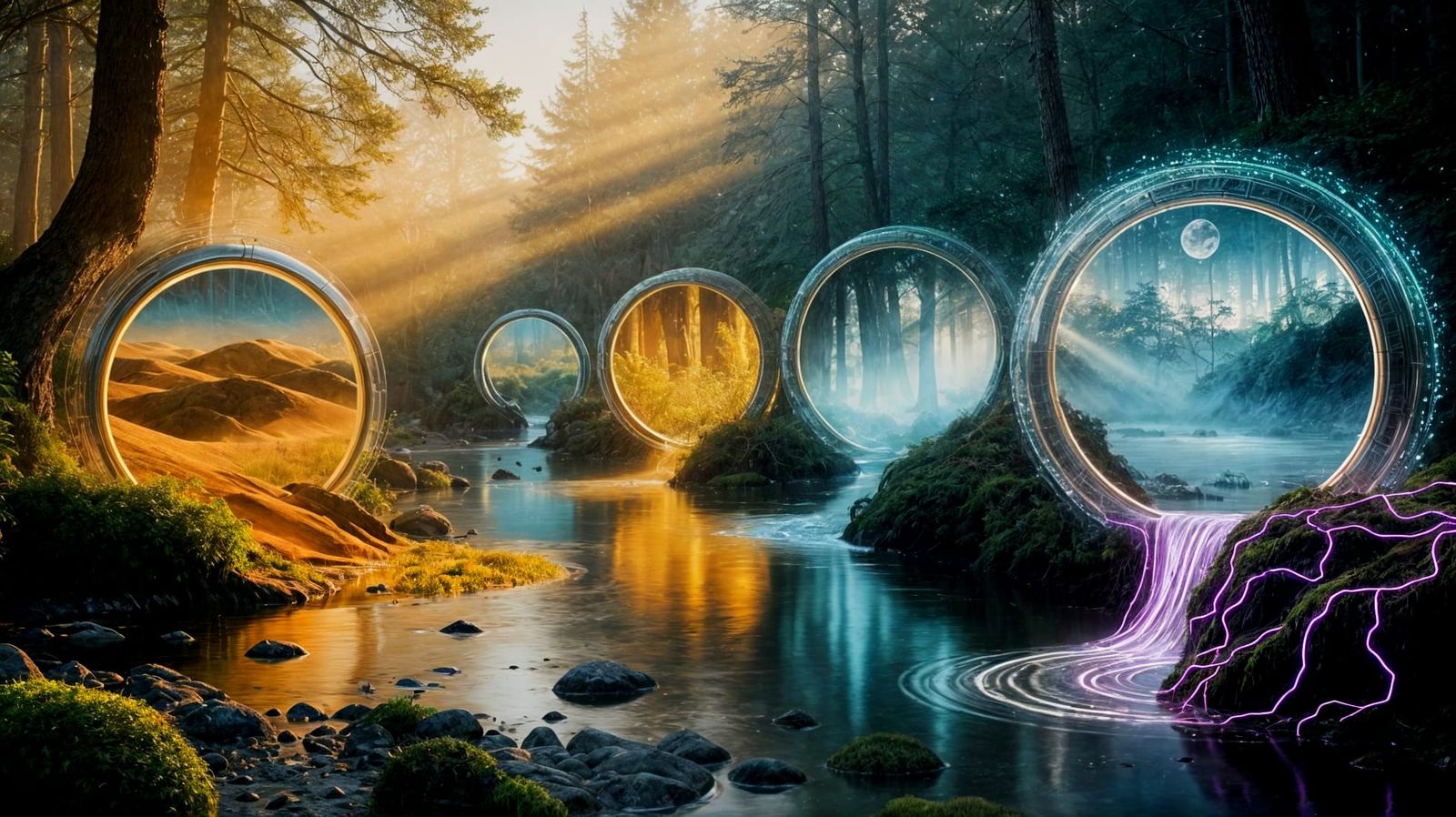 Magical Forest Portals to Alternate Worlds