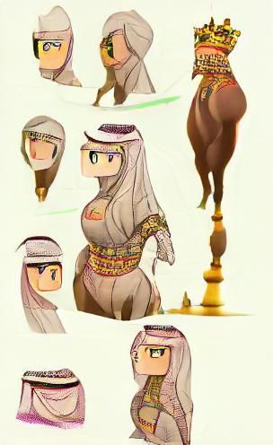 Elegant Arabian Queen Portrait