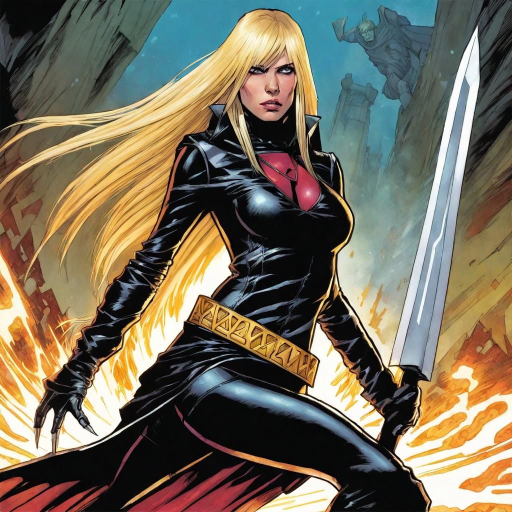 Illyana Rasputin as Magik in Comic Book Art