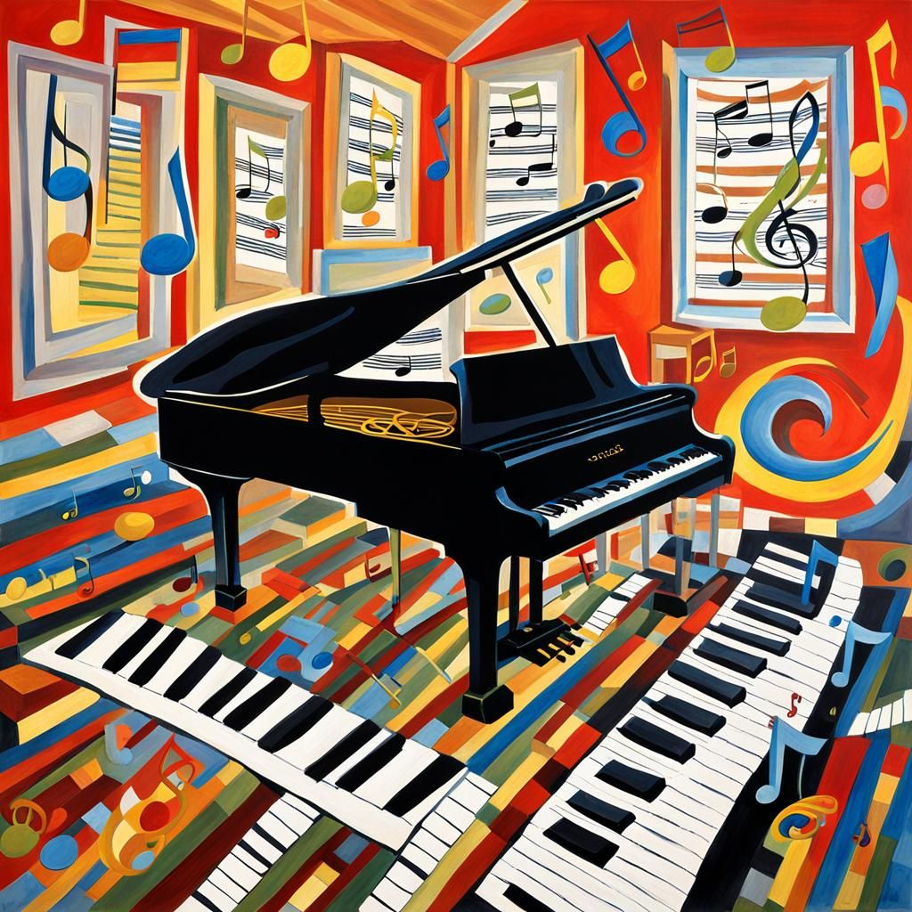 Music Fills a Room in Post-Modernist Style