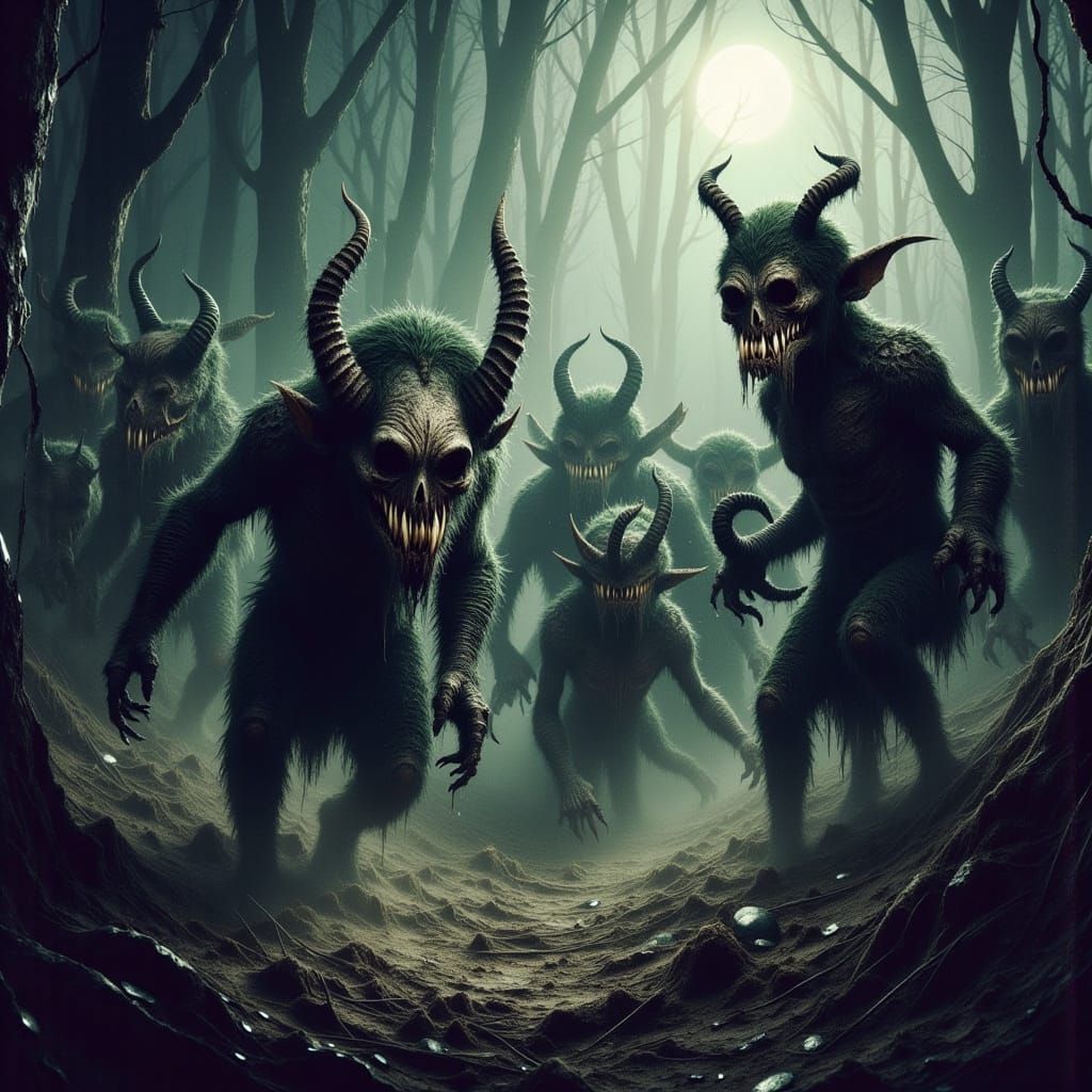 Epic Goblin Battle in Gritty Fantasy Art Style