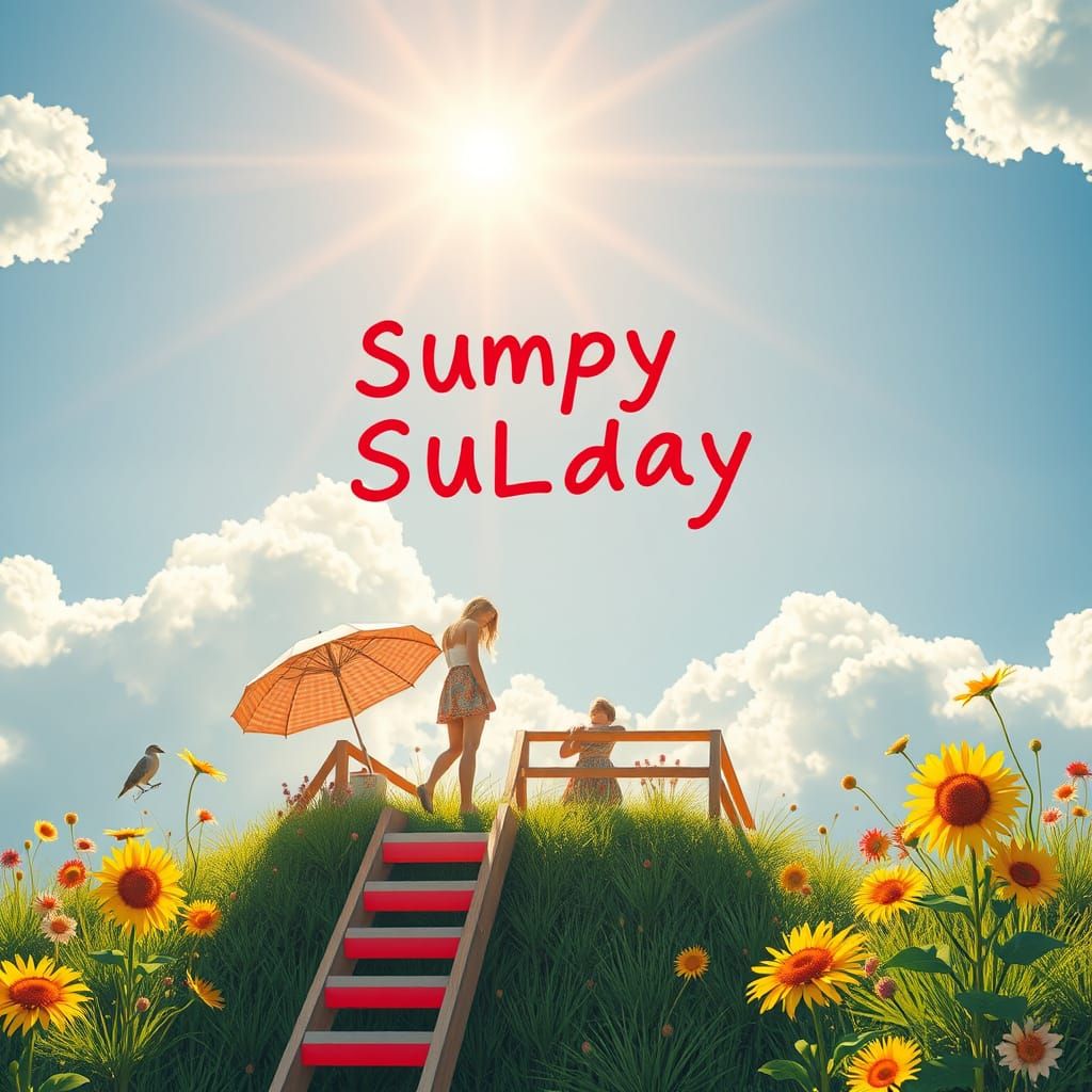 Vibrant Summer Scenes in Whimsical Wes Anderson Style